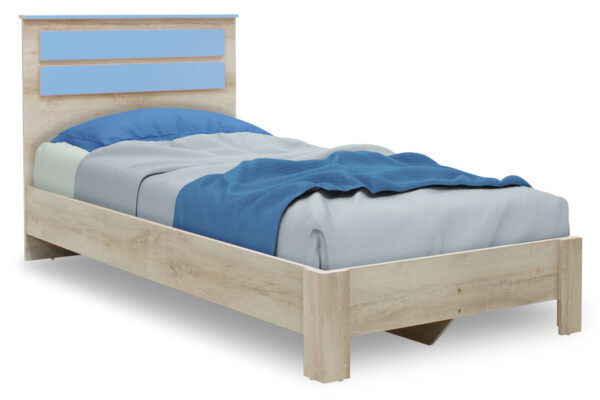 Κρεβάτι παιδικό Looney pakoworld σε χρώμα castillo-μπλε 100x200εκ - 123-000076