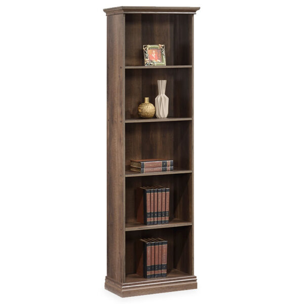 Βιβλιοθήκη Mozart pakoworld χρώμα καρυδί 60x34,5x202,5εκ - 123-000126