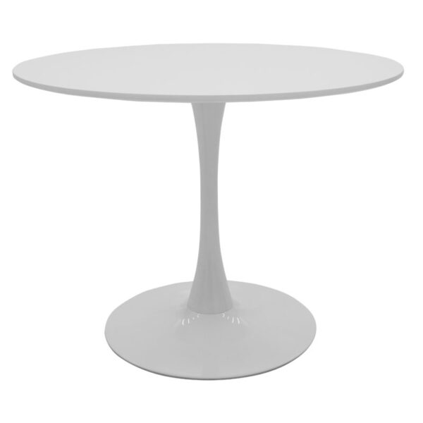 Τραπέζι Balou pakoworld MDF λευκό Φ100x75εκ - 127-000086