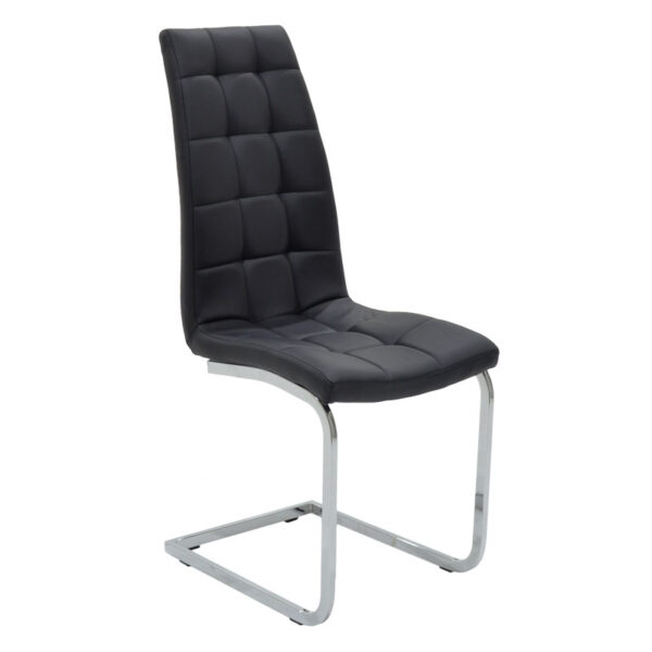 Καρέκλα Darrell pakoworld pu μαύρο-βάση χρωμίου 42x49x106εκ - 127-000106