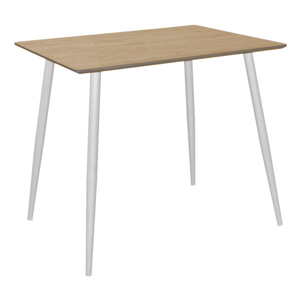 Τραπέζι Cuba pakoworld MDF sonoma-λευκό 70x70x75εκ - 127-000138