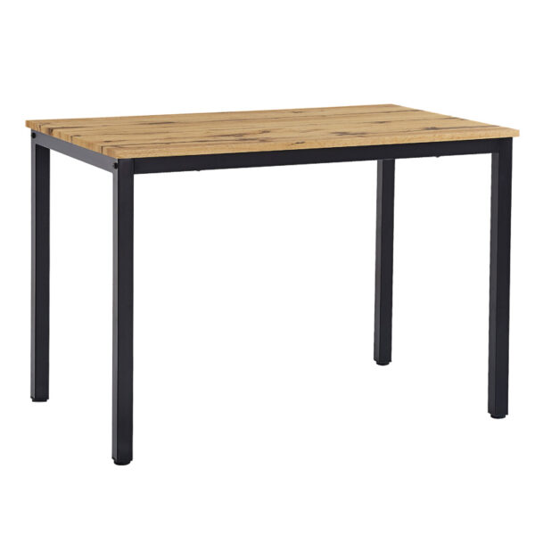Τραπέζι Witte pakoworld MDF/Metal σε sonoma απόχρωση με μαύρο πόδι 110x70x76εκ - 127-000179