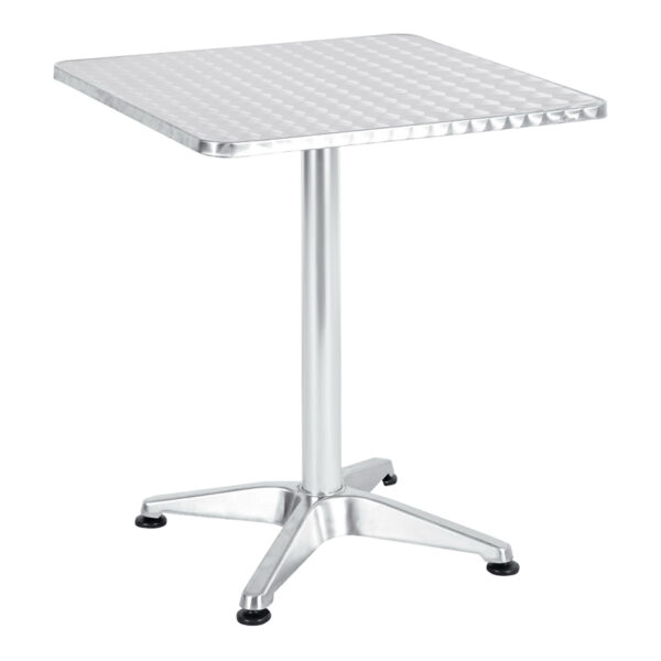 Τραπέζι Lazo pakoworld χρωμίου αλουμίνιο 60x60x70εκ - 130-000065