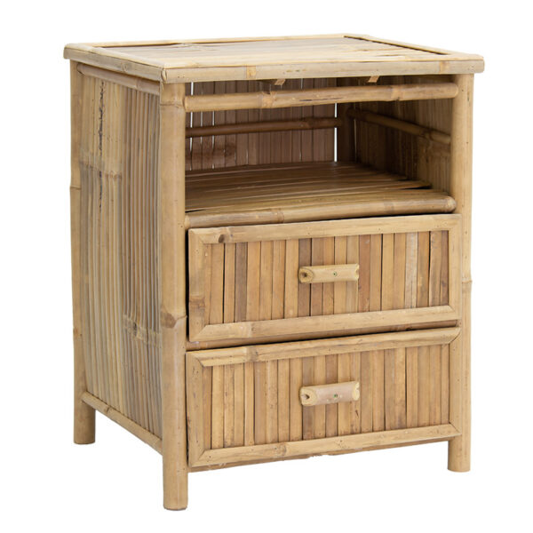 Κομοδίνο Ofra pakoworld bamboo φυσικό 56x46x69εκ - 141-000021