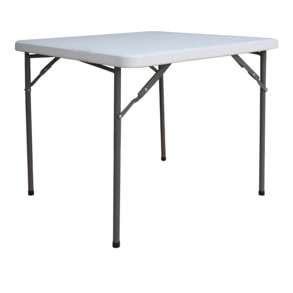 Τραπέζι catering Comfort pakoworld πτυσσόμενο σε λευκή απόχρωση 80x80x74εκ - 142-000021