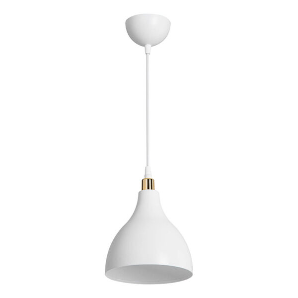 Φωτιστικό οροφής μονόφωτο Lofty pakoworld Ε27 λευκό Φ18x22εκ - 147-000130