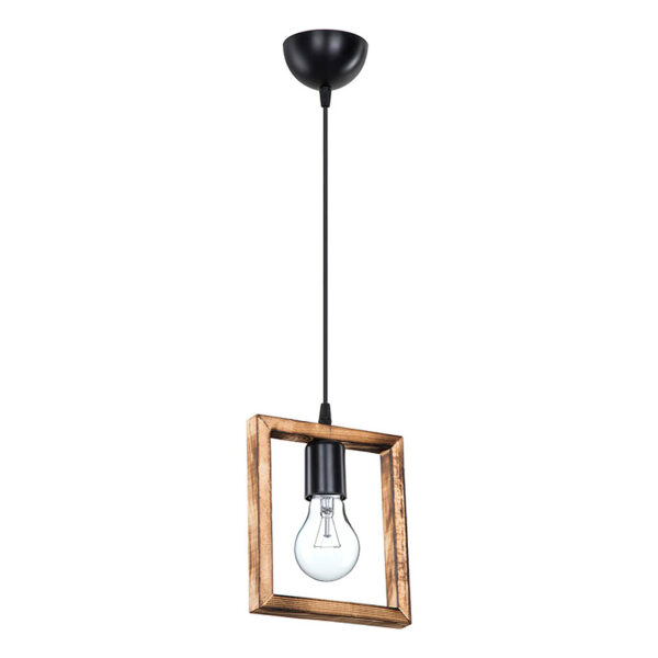 Φωτιστικό οροφής μονόφωτο Isolate pakoworld Ε27 καρυδί 18.5x3x24εκ - 147-000136