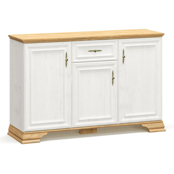 Μπουφές Jaden pakoworld golden oak-λευκό antique 137,5x39x88,5εκ - 173-000027