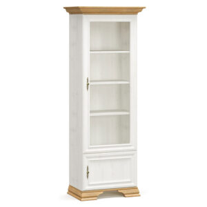 Βιτρίνα Jaden pakoworld golden oak-λευκό antique 70,5x43x197,5εκ - 173-000029