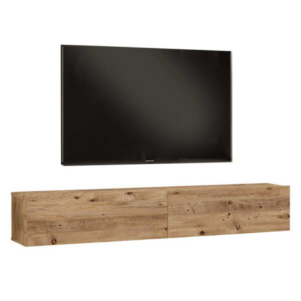 Έπιπλο τηλεόρασης επιτοίχιο Dello pakoworld sonoma 180x31.6x29.6εκ - 176-000060