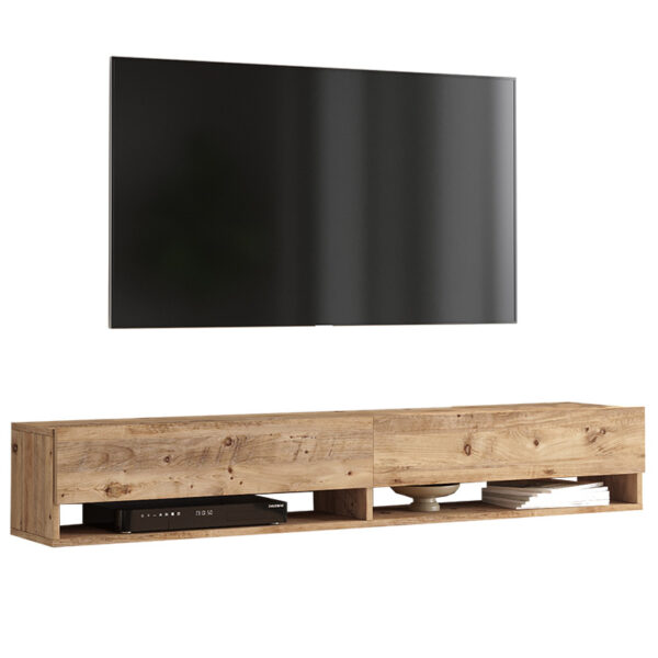 Έπιπλο τηλεόρασης επιτοίχιο Roscoe pakoworld sonoma 180x31.6x29.6εκ - 176-000061