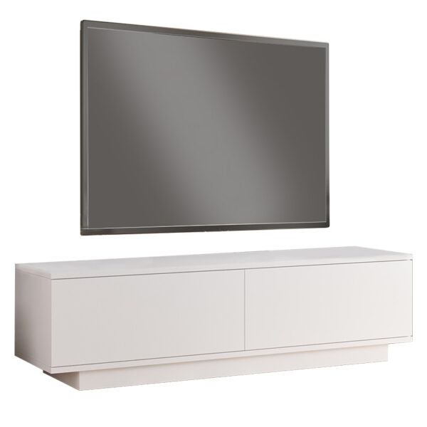 Έπιπλο τηλεόρασης Zoeva pakoworld λευκό 140x.35x38.2εκ - 176-000071