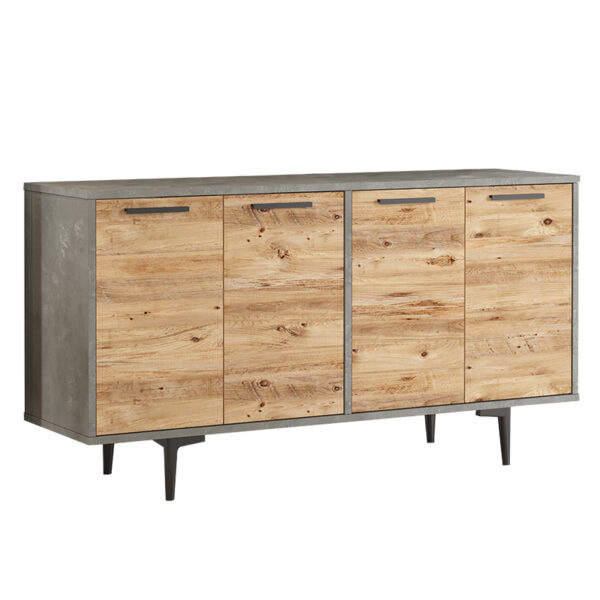 Μπουφές Jethro pakoworld sonoma-cement 138x40x73εκ - 176-000077