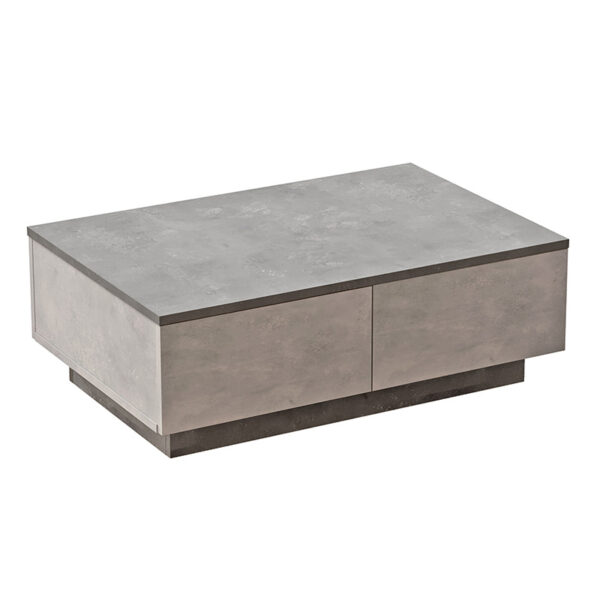 Τραπέζι σαλονιού Thunder pakoworld ανθρακί antique-γκρι antique 90x60x31.5εκ - 176-000107