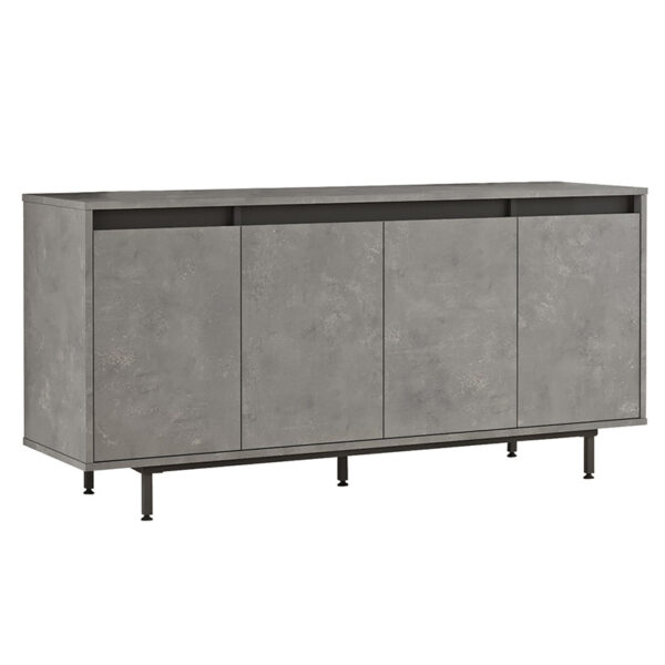 Μπουφές Jethro pakoworld ανθρακί antique-wenge 160x44.5x75.5εκ - 176-000122