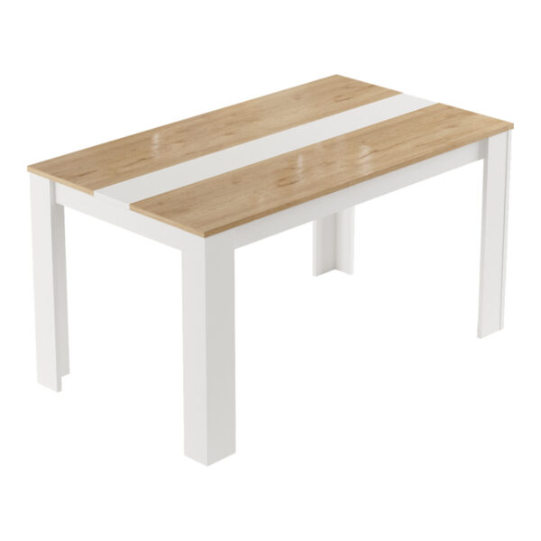 Τραπέζι Sepen pakoworld σε φυσική-λευκή απόχρωση 140x80x74εκ - 176-000194