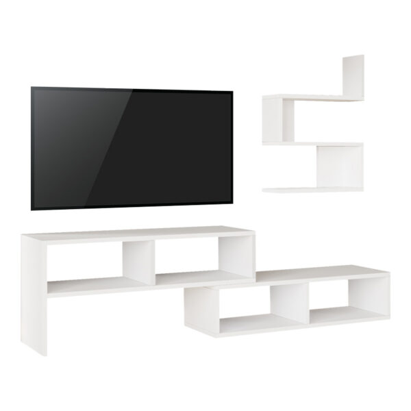 Σύνθετο σαλονιού Kakomo pakoworld σε λευκή απόχρωση 170x29.5x43εκ - 176-000221