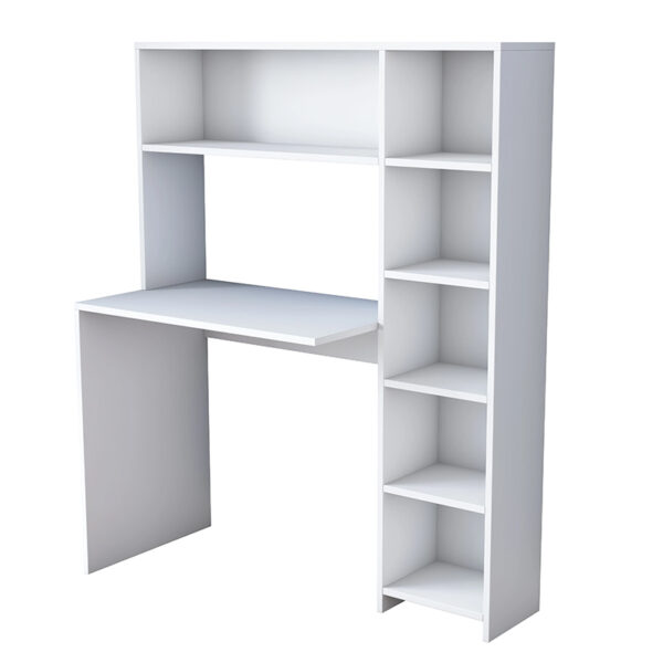 Γραφείο με βιβλιοθήκη Janson pakoworld λευκό 113x40x142εκ - 182-000033