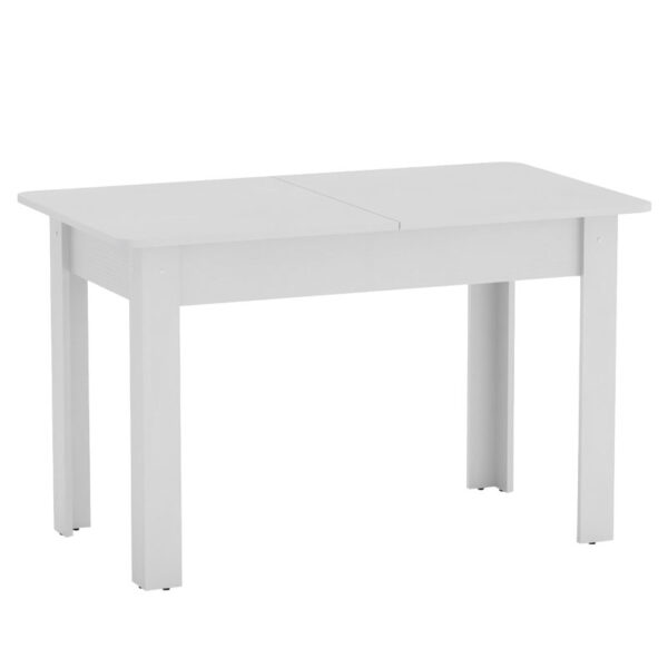 Τραπέζι Quiin pakoworld επεκτεινόμενο λευκό 120-164x70x73.5εκ - 184-000008