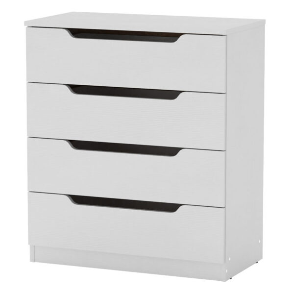 Συρταριέρα Azenor pakoworld 4ων συρταριών λευκό 72x38x83εκ - 184-000051