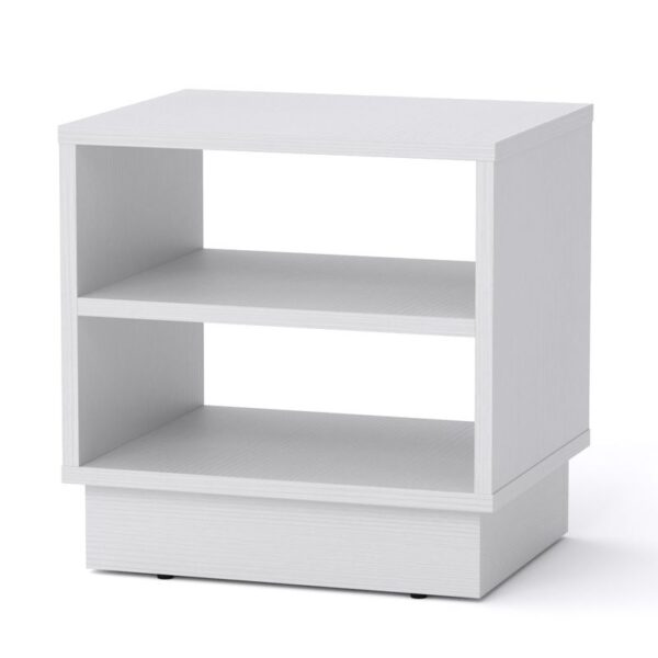 Κομοδίνο Mason pakoworld λευκό 40x32x40εκ - 184-000072