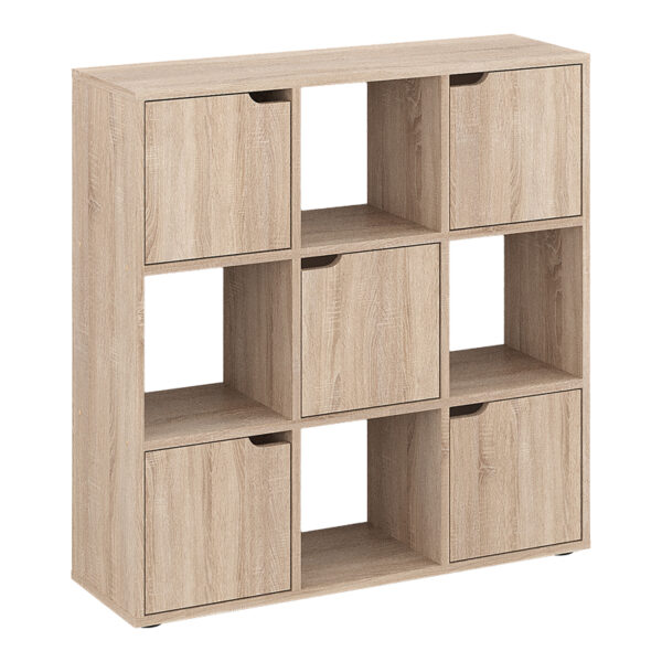 Βιβλιοθήκη Bookel pakoworld σε sonoma απόχρωση 88.5x27.5x89.3εκ - 184-000112