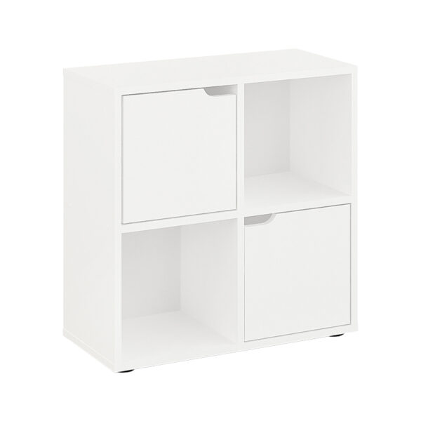 Βιβλιοθήκη Bookel pakoworld σε λευκή απόχρωση 59.6x27.5x60.4εκ - 184-000115