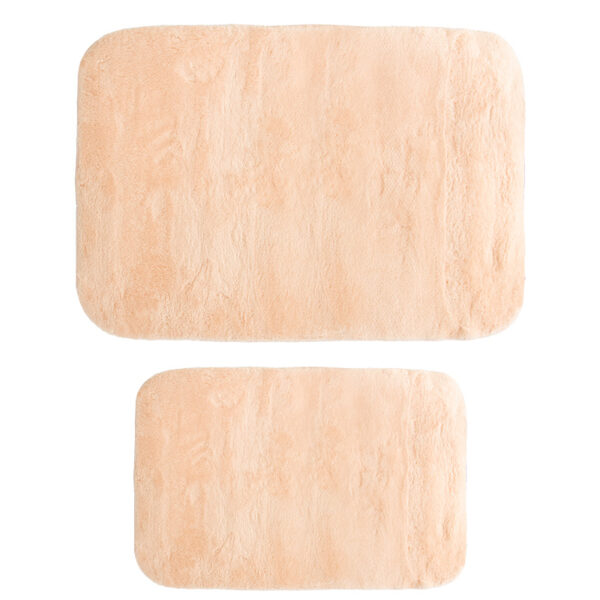 Πατάκι μπάνιου PWC-0055 pakoworld σετ 2τμχ microfiber ροζ 90x60εκ - 188-000030