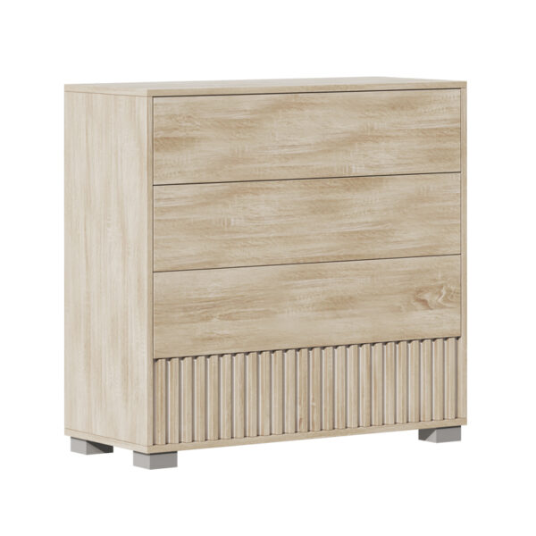Συρταριέρα Bruse pakoworld μελαμίνη σε sonoma-oak απόχρωση 96.7x40.5x92.9εκ - 192-000042