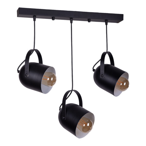Φωτιστικό οροφής τρίφωτο Biole pakoworld μαύρο 50x6x70εκ - 193-000079