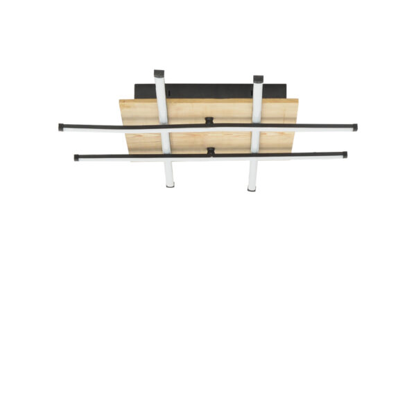 Φωτιστικό οροφής Plan pakoworld led μαύρο μέταλλο 30x30x20εκ - 193-000094
