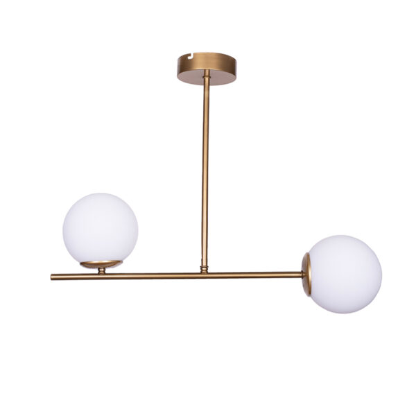 Φωτιστικό οροφής Opedro pakoworld χρυσό μέταλλο 60x30x40εκ - 193-000099
