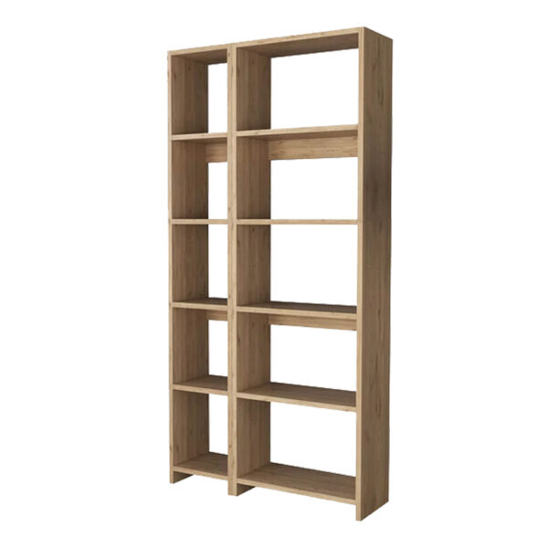 Βιβλιοθήκη Alkathi pakoworld σε oak απόχρωση 77x22x160εκ - 197-000281