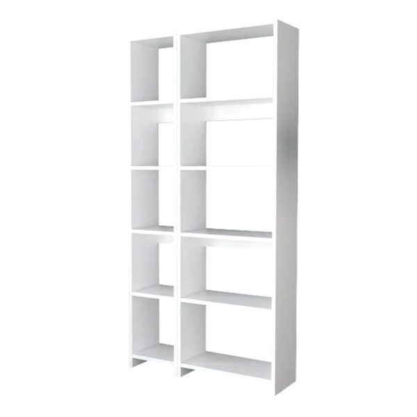 Βιβλιοθήκη Alkathi pakoworld σε λευκή απόχρωση 77x22x160εκ - 197-000282