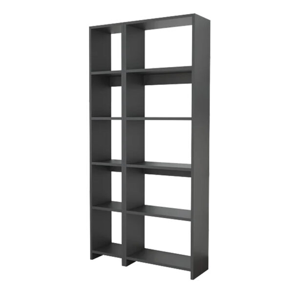 Βιβλιοθήκη Alkathi pakoworld σε ανθρακί απόχρωση 77x22x160εκ - 197-000283