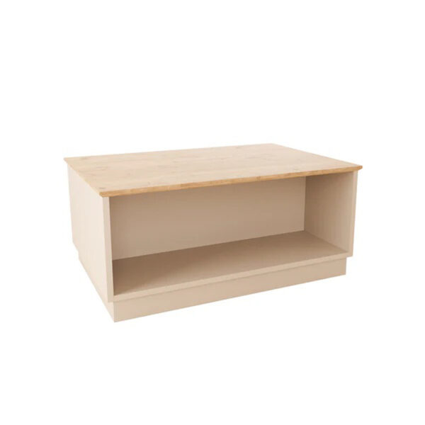 Τραπέζι Monik pakoworld σε oak-ανοιχτό γκρι απόχρωση 90x56x40εκ - 197-000313