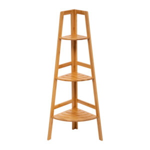 Ραφιέρα 3όροφη Angle pakoworld γωνιακή φυσικό 32x32x103εκ - 199-000114