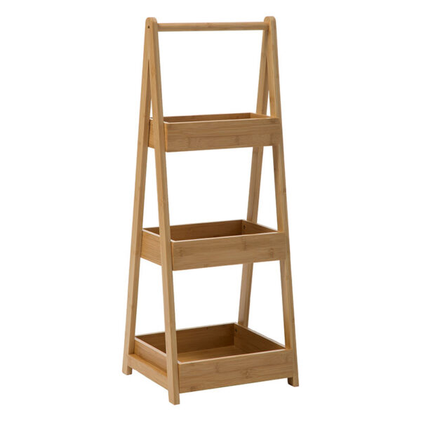 Ραφιέρα επιδαπέδια 3όροφη Dafi pakoworld bamboo φυσικό 30x25.5x78εκ - 199-000137