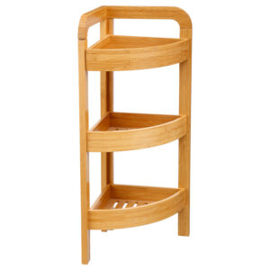 Ραφιέρα επιδαπέδια 3όροφη Jabez pakoworld bamboo φυσικό 23x23x61εκ - 199-000141