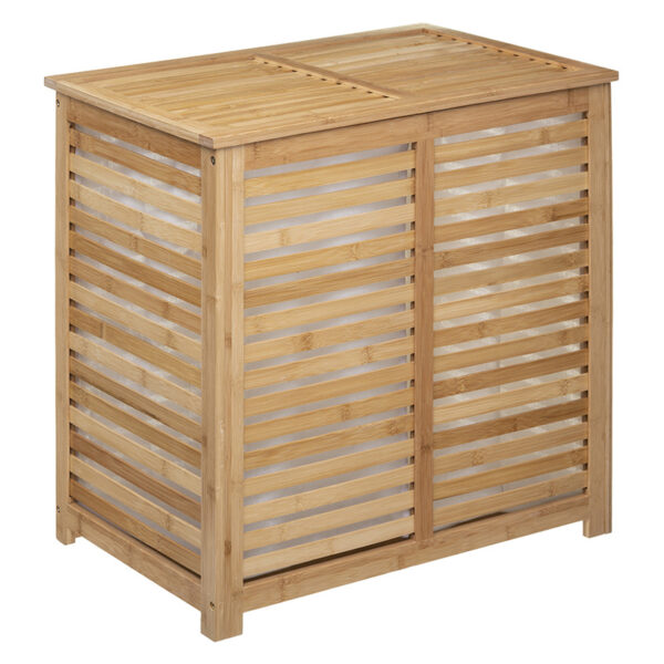 Καλάθι απλύτων Africa pakoworld φυσικό 58x40x60εκ - 199-000233