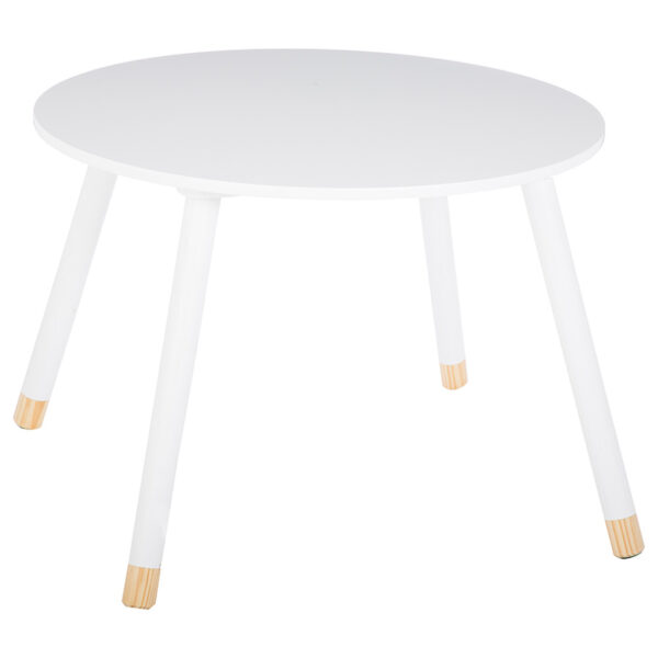 Παιδικό τραπεζάκι Playful pakoworld λευκό-φυσικό Φ60x43,5εκ - 199-000260