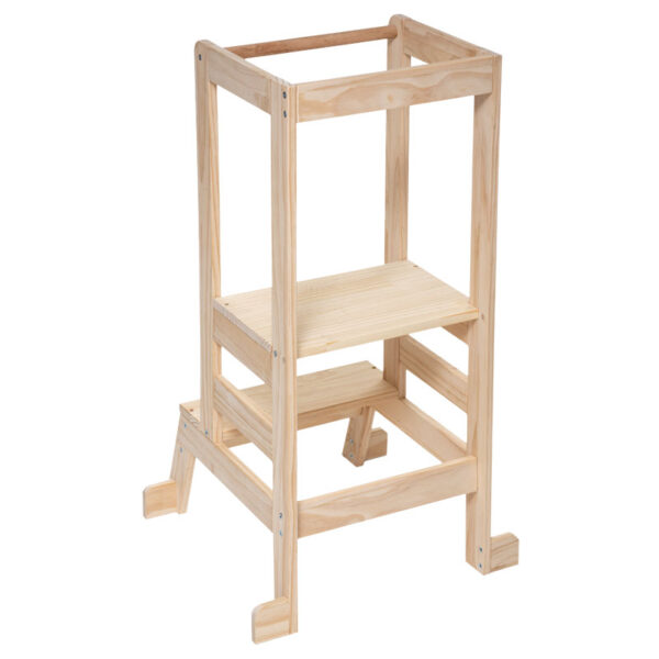 Παιδικός πύργος παρατήρησης Montessori pakoworld φυσικό 51x51x90εκ - 199-000475