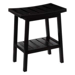 Σκαμπό Dael pakoworld μπαμπού χρώμα μαύρο 40x25x46εκ - 199-000527