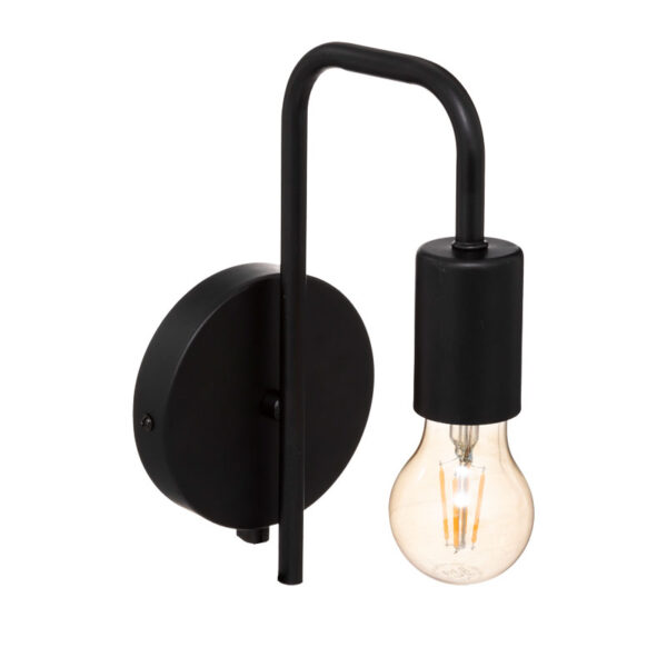 Φωτιστικό τοίχου-απλίκα Zhola pakoworld E27 40W μαύρο 17x12x25εκ - 199-000532