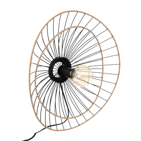 Φωτιστικό τοίχου-απλίκα Alara pakoworld E27 40W χρυσό-μαύρο Φ45x11εκ - 199-000541