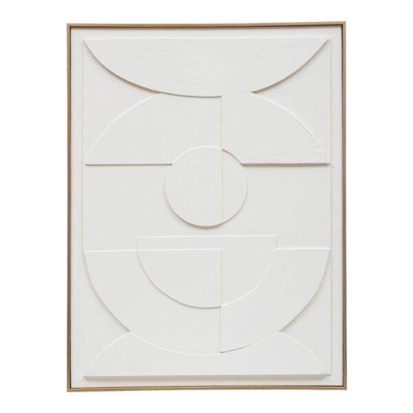 Διακοσμητικό τοίχου Louna pakoworld λευκό-φυσικό mdf 55x4x75εκ - 199-000549