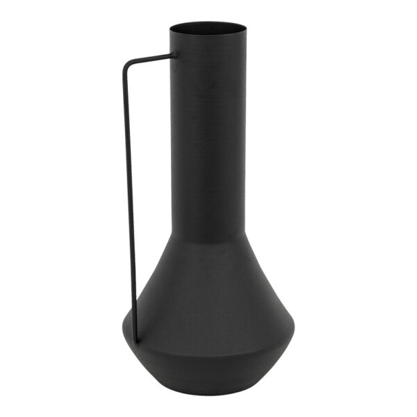 Βάζο Genmary pakoworld μεταλλικό σε μαύρη απόχρωση Φ17x34.5εκ - 199-000645