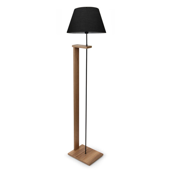 Φωτιστικό δαπέδου Lumino pakoworld Ε27 μαύρο-καρυδί Φ38x150εκ - 202-000047
