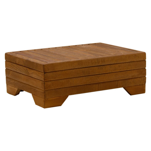 Τραπέζι Otis pakoworld μασίφ ξύλο οξιάς καρυδί 60x42x35εκ - 211-000003