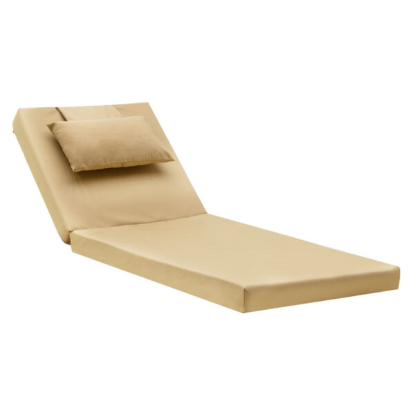 Μαξιλάρι ξαπλώστρας Sunset pakoworld ύφασμα μπεζ 60x185x10εκ - 211-000006